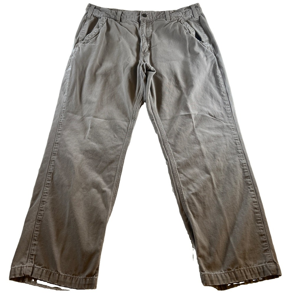 Carhartt Mens Relaxed Fit Canvas Work Jean B299-MUS Workwear 35x28 Actual